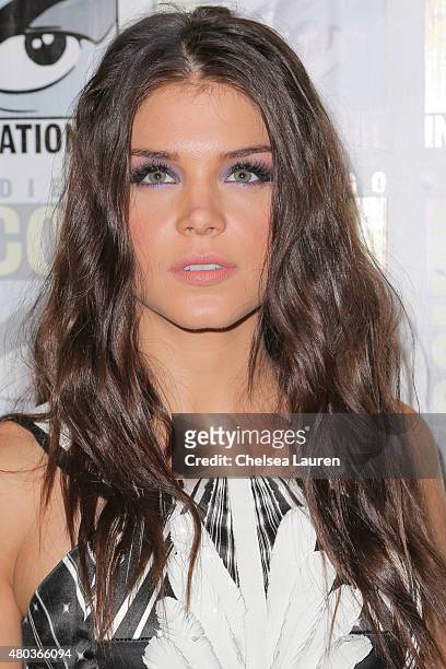 Actress Marie Avgeropoulos attends the 'The 100' press room during day 2 of Comic-Con International on July 10, 2015 in San Diego, California.
