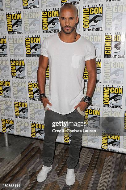 Actor Ricky Whittle attends the 'The 100' press room during day 2 of Comic-Con International on July 10, 2015 in San Diego, California.