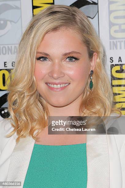 Actress Eliza Taylor attends the 'The 100' press room during day 2 of Comic-Con International on July 10, 2015 in San Diego, California.