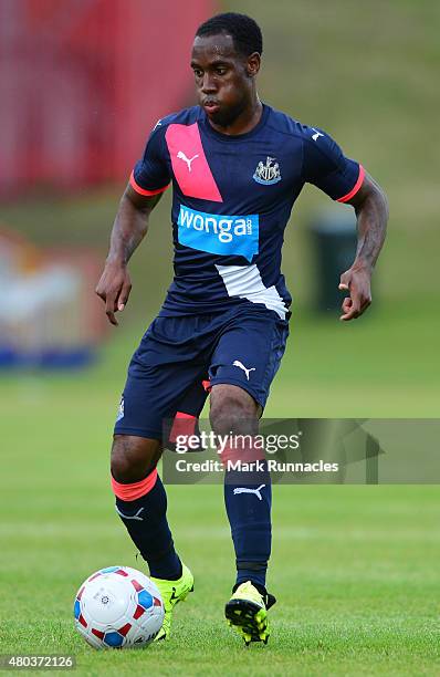 Vurnon Anita of Newcastle in action during the pre season friendly between Gateshead and Newcastle United at Gateshead International Stadium on July...