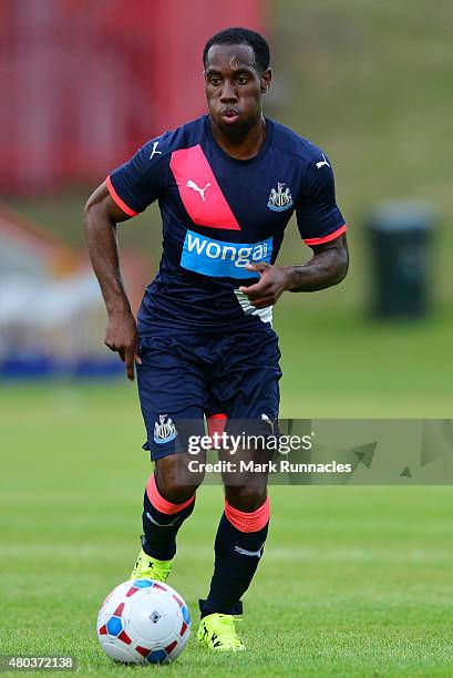 Vurnon Anita of Newcastle in action during the pre season friendly between Gateshead and Newcastle United at Gateshead International Stadium on July...