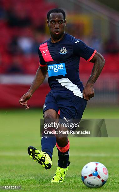 Vurnon Anita of Newcastle in action during the pre season friendly between Gateshead and Newcastle United at Gateshead International Stadium on July...