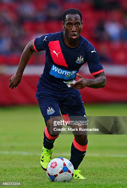Vurnon Anita of Newcastle in action during the pre season friendly between Gateshead and Newcastle United at Gateshead International Stadium on July...