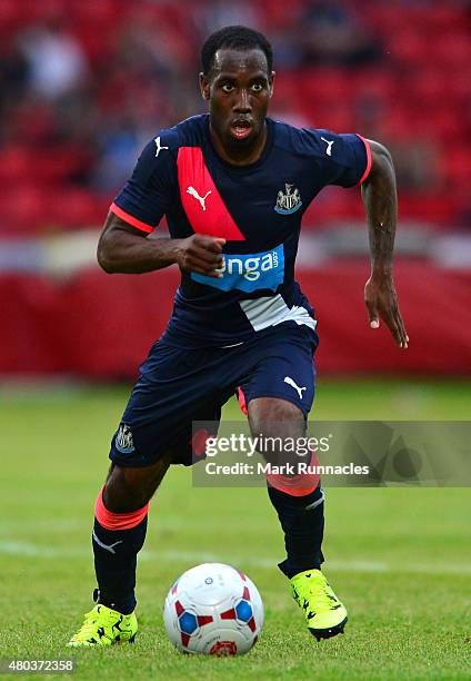 Vurnon Anita of Newcastle in action during the pre season friendly between Gateshead and Newcastle United at Gateshead International Stadium on July...