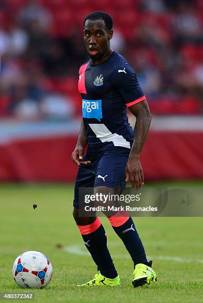 Vurnon Anita of Newcastle in action during the pre season friendly between Gateshead and Newcastle United at Gateshead International Stadium on July...