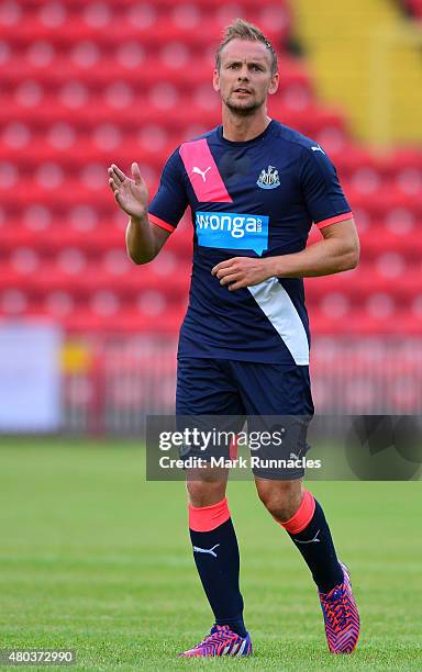 Siem De Jong of Newcastle in action during the pre season friendly between Gateshead and Newcastle United at Gateshead International Stadium on July...