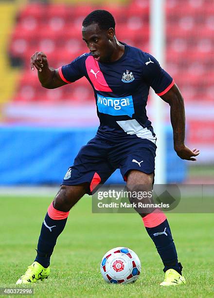 Vurnon Anita of Newcastle in action during the pre season friendly between Gateshead and Newcastle United at Gateshead International Stadium on July...