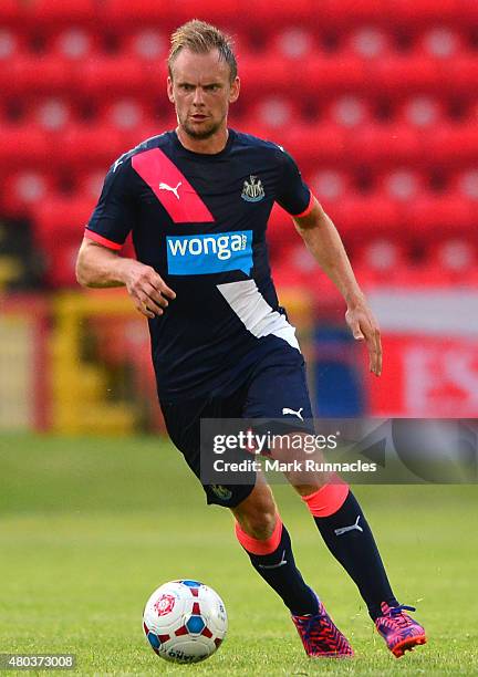 Siem De Jong of Newcastle in action during the pre season friendly between Gateshead and Newcastle United at Gateshead International Stadium on July...