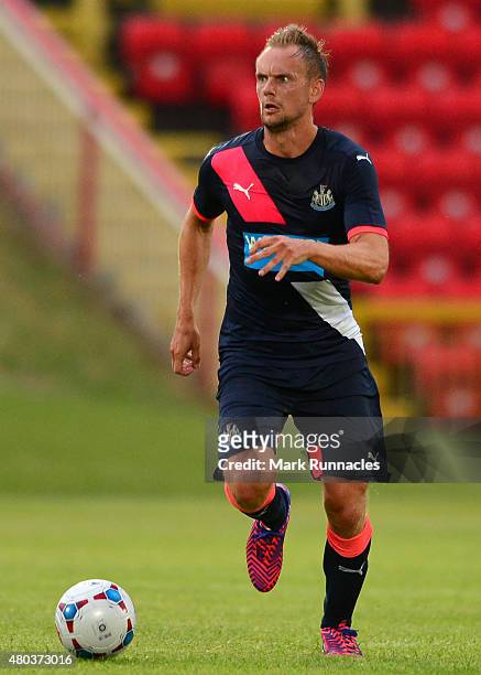 Siem De Jong of Newcastle in action during the pre season friendly between Gateshead and Newcastle United at Gateshead International Stadium on July...