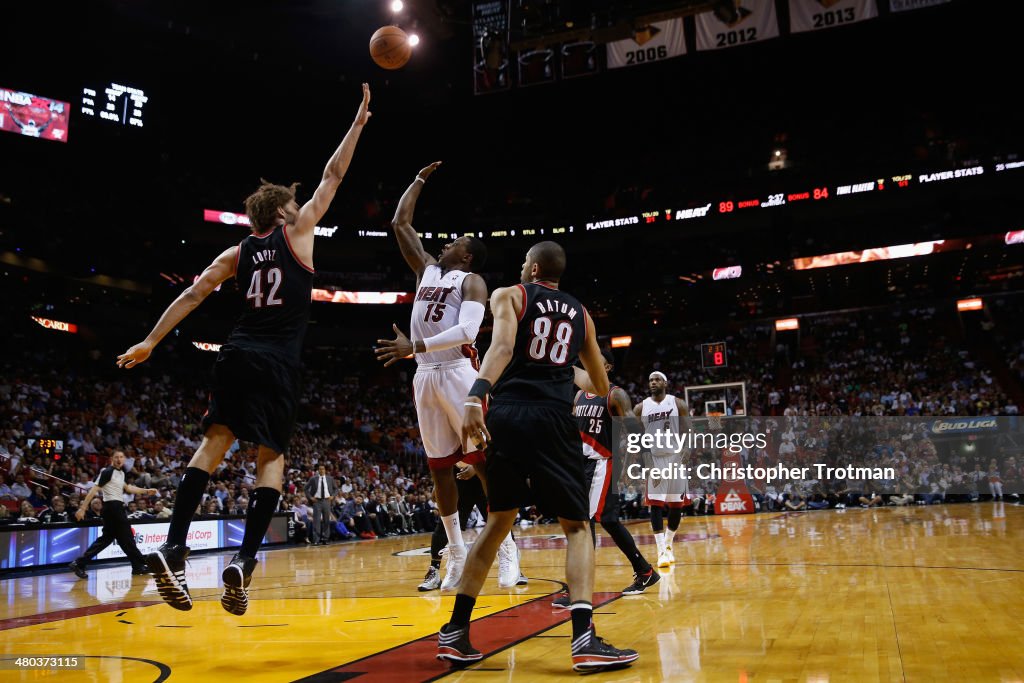 Portland Trail Blazers v Miami Heat