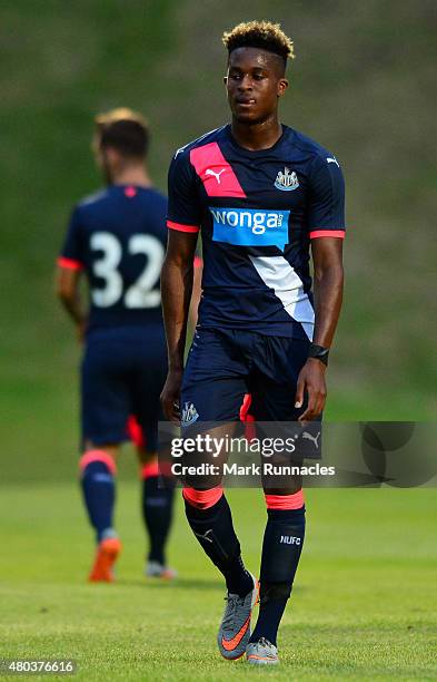 Rolando Aarons of Newcastle in action during the pre season friendly match between Gateshead and Newcastle United at Gateshead International Stadium...