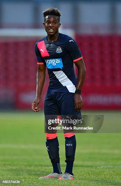 Rolando Aarons of Newcastle in action during the pre season friendly match between Gateshead and Newcastle United at Gateshead International Stadium...