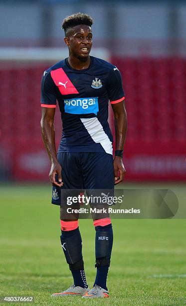 Rolando Aarons of Newcastle in action during the pre season friendly match between Gateshead and Newcastle United at Gateshead International Stadium...