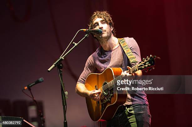 Danny O'Reilly of The Coronas performs on King Tut Wah Wah Tent during T in The Park Day 2 at Strathallan Castle on July 11, 2015 in Perth, United...