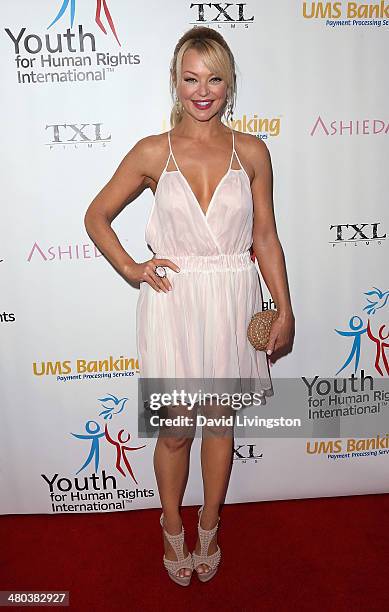 Actress Charlotte Ross attends the Youth for Human Rights International celebrity benefit event at Beso on March 24, 2014 in Hollywood, California.