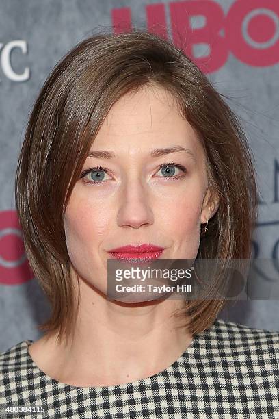 Actress Carrie Coon attends the "Game Of Thrones" Season 4 premiere at Avery Fisher Hall, Lincoln Center on March 18, 2014 in New York City.