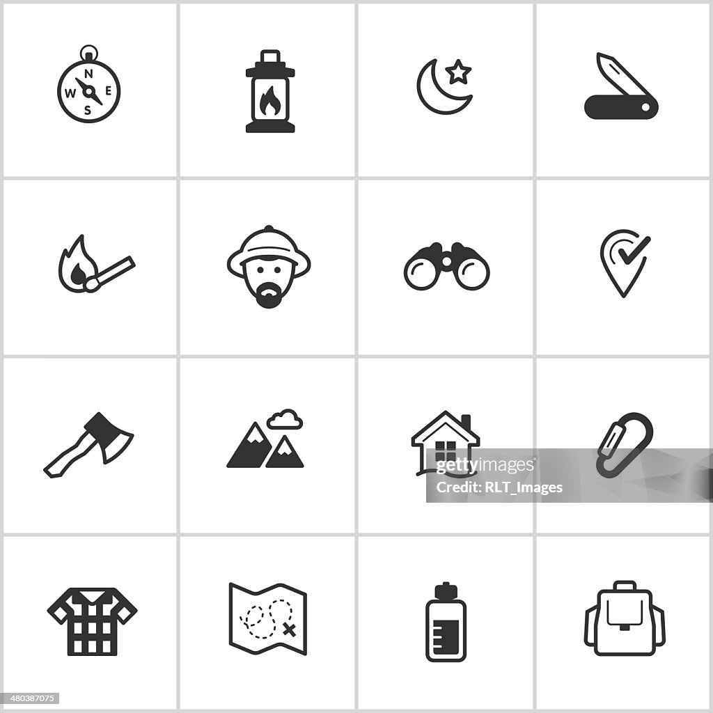 Wilderness & Exploration Icons — Inky Series