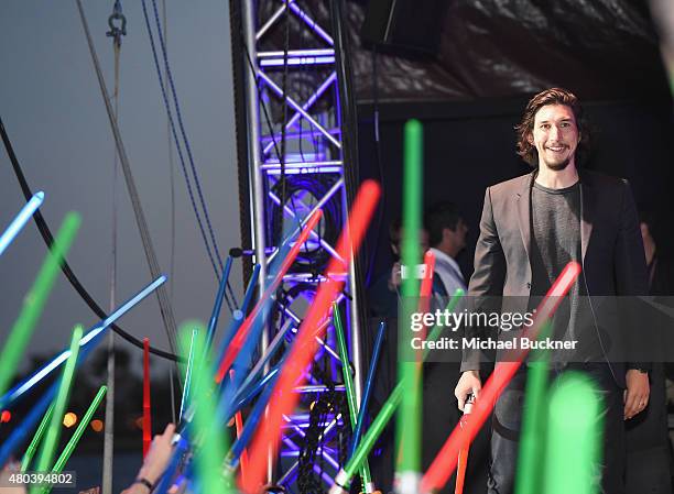 Adam Driver and more than 6000 fans enjoyed a surprise "Star Wars" Fan Concert performed by the San Diego Symphony, featuring the classic "Star Wars"...