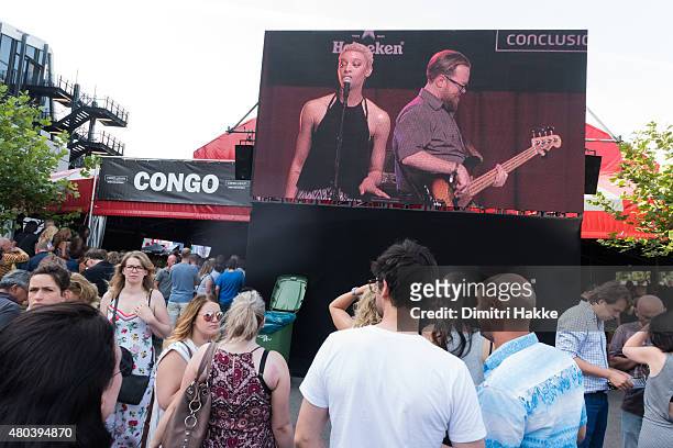 Visitors attend the Port Of Rotterdam North Sea Jazz Festival on July 11, 2015 in Rotterdam, Netherlands.