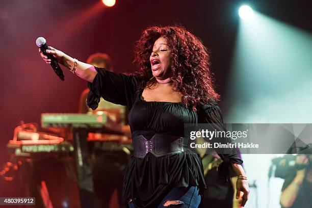 Chaka Khan performs on stage at Port Of Rotterdam North Sea Jazz Festival on July 11, 2015 in Rotterdam, Netherlands. For the first time in 9 years...