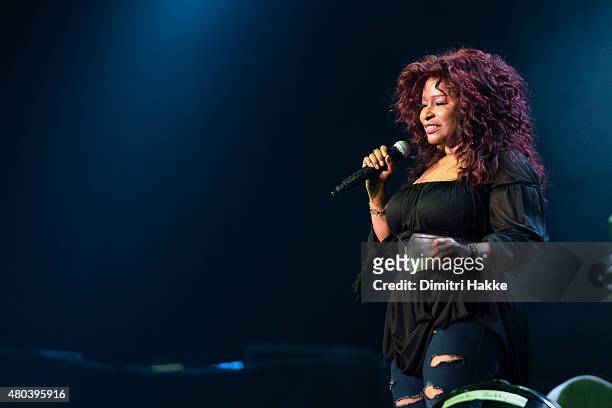 Chaka Khan performs on stage at Port Of Rotterdam North Sea Jazz Festival on July 11, 2015 in Rotterdam, Netherlands. For the first time in 9 years...