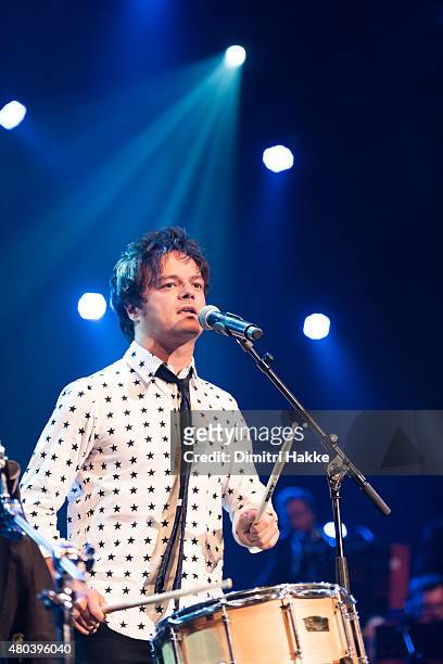 Jamie Cullum performs on stage at Port Of Rotterdam North Sea Jazz Festival on July 11, 2015 in Rotterdam, Netherlands.