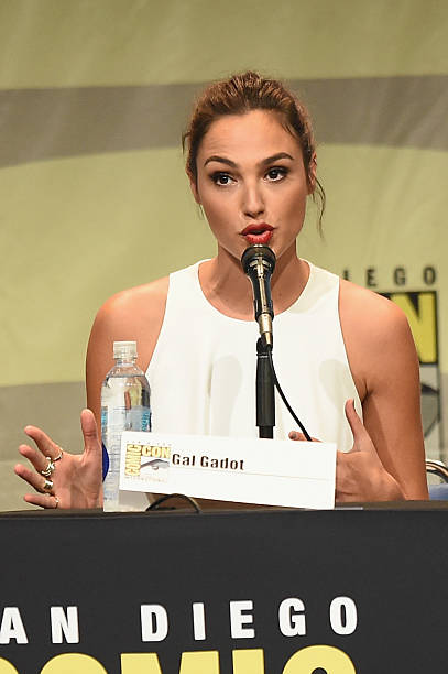 Actress Gal Gadot from "Batman v. Superman: Dawn of Justice" attends the Warner Bros. Presentation during Comic-Con International 2015 at the San...