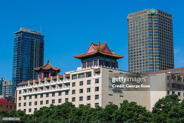 Holiday Inn hotel in the Chinatown district is viewed on June 30, 2015 in Montreal, Quebec, Canada. Montreal, the largest city in Quebec Province, is...