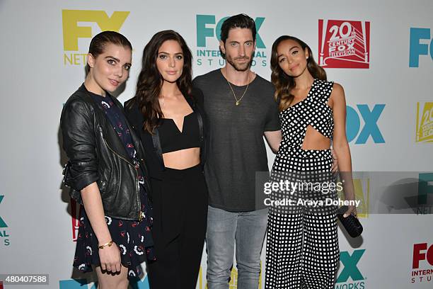 Elise Eberle, Janet Montgomery, Iddo Goldberg and Ashley Madekwe attend the Comic-Con International 2015 - 20th Century Fox Party at Andaz Hotel on...