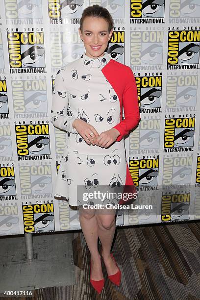 Actress Elizabeth Henstridge attends the 'Marvel's Agents of S.H.I.E.L.D.' press room during day 2 of Comic-Con International on July 10, 2015 in San...