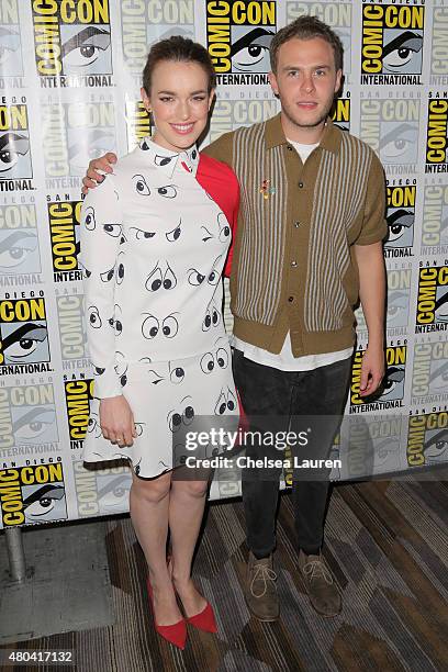 Actress Elizabeth Henstridge and Iain De Caestecker attends the 'Marvel's Agents of S.H.I.E.L.D.' press room during day 2 of Comic-Con International...