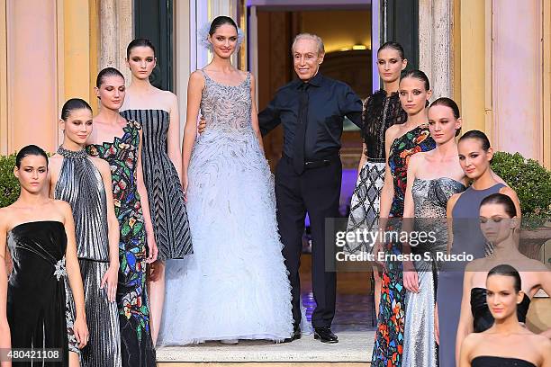 Designer Renato Balestra attends the Renato Balestra fashion show as a part of AltaRoma AltaModa Fashion Week Fall/Winter 2015/16 at Balestra's...