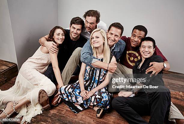 Actors Bree Turner, David Giuntoli, Silas Weir Mitchell, Claire Coffee, Sasha Roiz, Russell Hornsby, and Reggie Lee of "Grimm" pose for a portrait at...