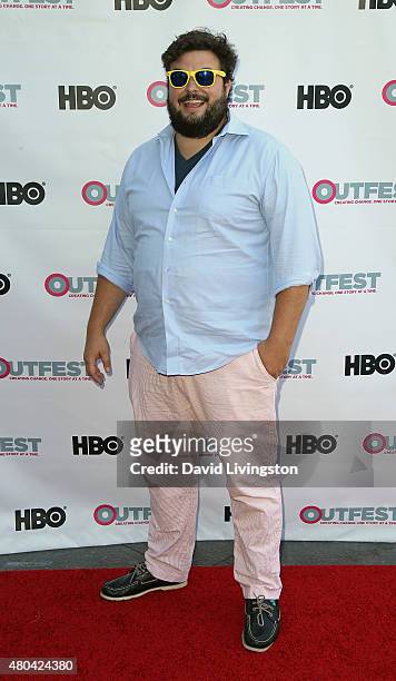 Actor Jon Gabrus attends the premiere of "Fourth Man Out" at the 2015 Outfest at the DGA Theater on July 11, 2015 in Los Angeles, California.