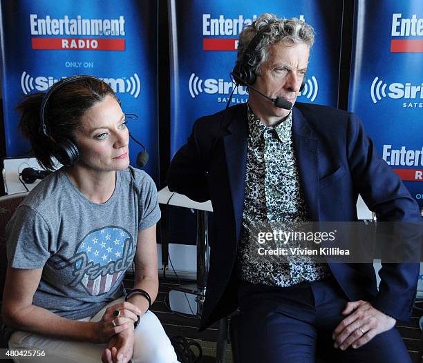 Actors Michelle Gomez and Peter Capaldi attend SiriusXM's Entertainment Weekly Radio Channel Broadcasts From Comic-Con 2015 at Hard Rock Hotel San...