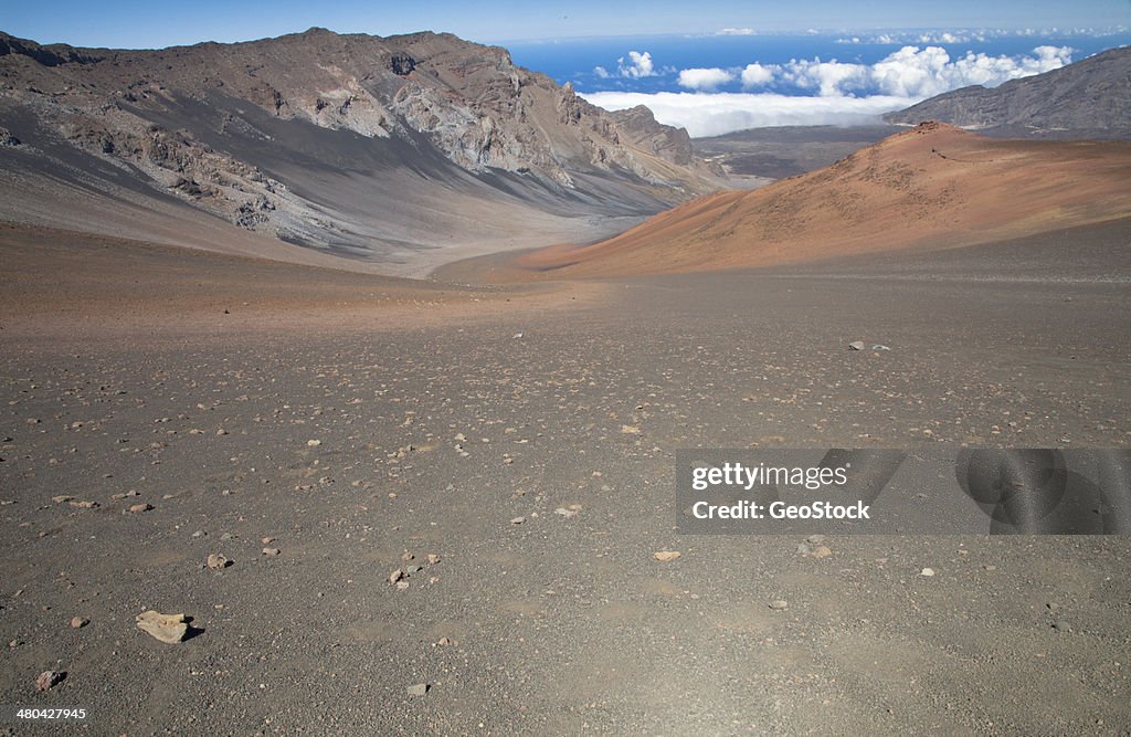 The volcanic landscape of Haleakala Crater