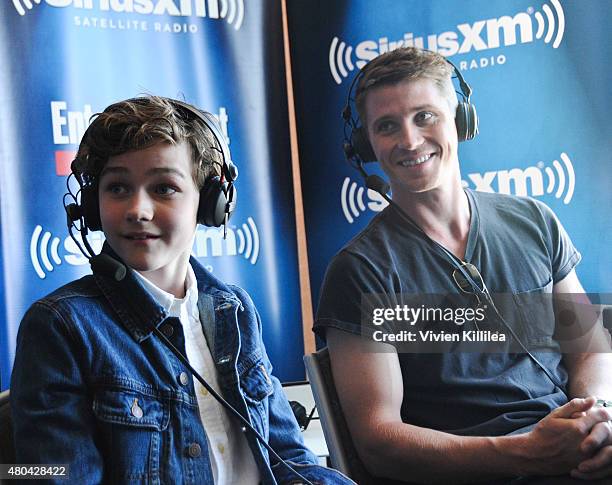 Actors Levi Miller and Garrett Hedlund attend SiriusXM's Entertainment Weekly Radio Channel Broadcasts From Comic-Con 2015 at Hard Rock Hotel San...