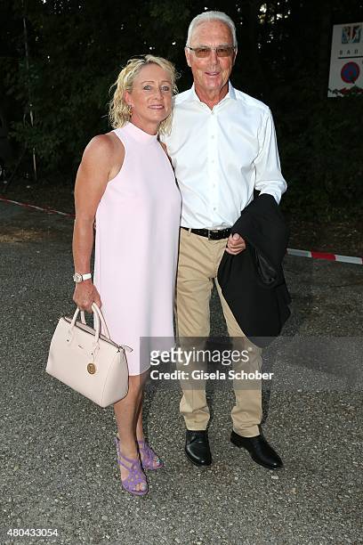 Franz Beckenbauer and his wife Heidi during the Kaiser Cup 2015 golfcup and gala on July 11, 2015 in Bad Griesbach near Passau, Germany.