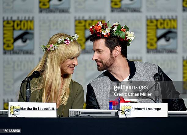 Producer Martha De Laurentiis and actor Richard Armitage attend the "Hannibal" Savor the Hunt panel during Comic-Con International 2015 at the San...