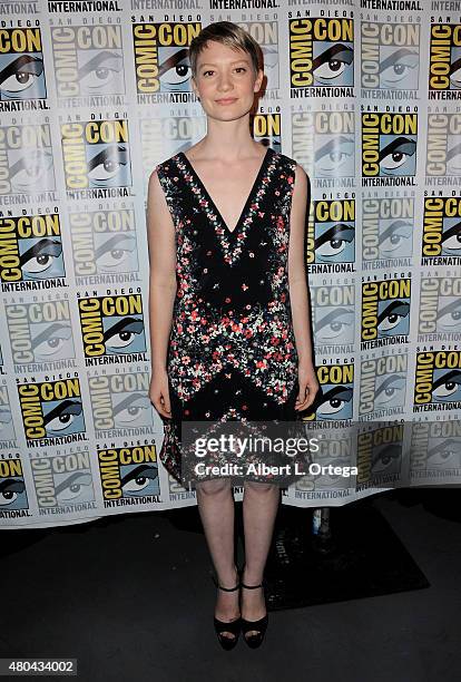 Actress Mia Wasikowska attends the Legendary Pictures panel during Comic-Con International 2015 the at the San Diego Convention Center on July 11,...