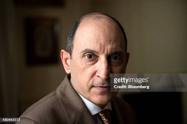 Akbar Al Baker, chief executive officer of Qatar Airways Ltd., poses for a photograph after a news conference in Edinburgh, U.K., on Tuesday, March...