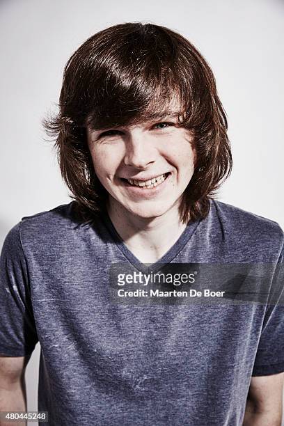 Actor Chandler Riggs of "The Walking Dead" poses for a portrait at the Getty Images Portrait Studio Powered By Samsung Galaxy At Comic-Con...