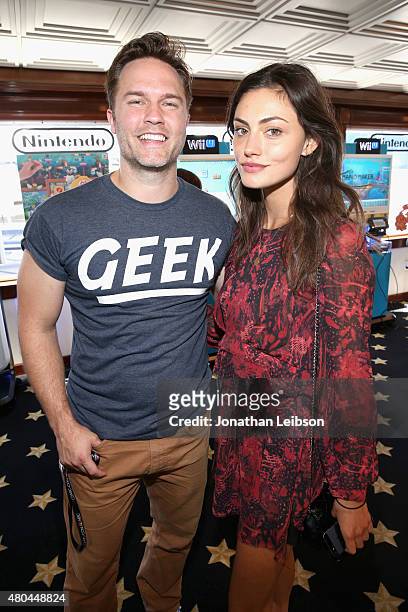 Actor Scott Porter and Phoebe Tonkin attend The Nintendo Lounge on the TV Guide Magazine yacht during Comic-Con International 2015 on July 11, 2015...