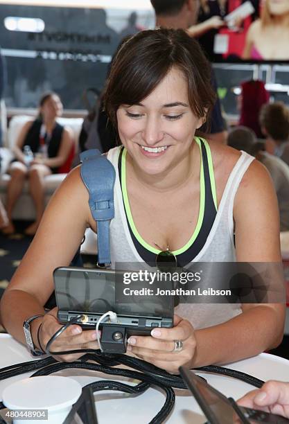 Actress Zelda Rae Williams attends The Nintendo Lounge on the TV Guide Magazine yacht during Comic-Con International 2015 on July 11, 2015 in San...