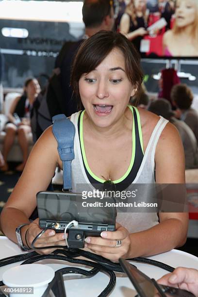 Actress Zelda Rae Williams attends The Nintendo Lounge on the TV Guide Magazine yacht during Comic-Con International 2015 on July 11, 2015 in San...