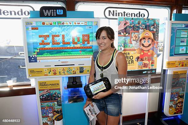 Actress Zelda Rae Williams attends The Nintendo Lounge on the TV Guide Magazine yacht during Comic-Con International 2015 on July 11, 2015 in San...