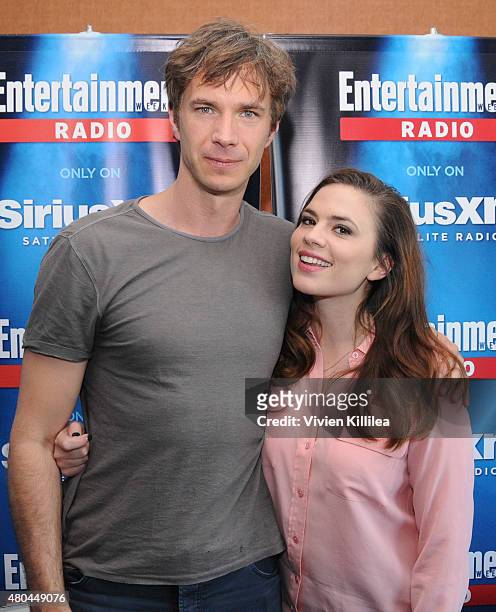 Actors James D'Arcy and Hayley Atwell attend SiriusXM's Entertainment Weekly Radio Channel Broadcasts From Comic-Con 2015 at Hard Rock Hotel San...