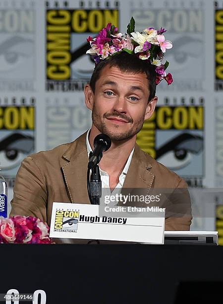 Actor Hugh Dancy attends the "Hannibal" Savor the Hunt panel during Comic-Con International 2015 at the San Diego Convention Center on July 11, 2015...