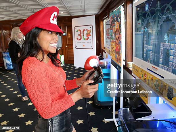 Actress Pisay Pao attends The Nintendo Lounge on the TV Guide Magazine yacht during Comic-Con International 2015 on July 11, 2015 in San Diego,...