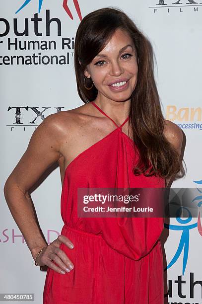 Actress Veronica Milagros attends the Youth For Human Rights International Celebrity Benefit Event hosted at the Beso on March 24, 2014 in Hollywood,...